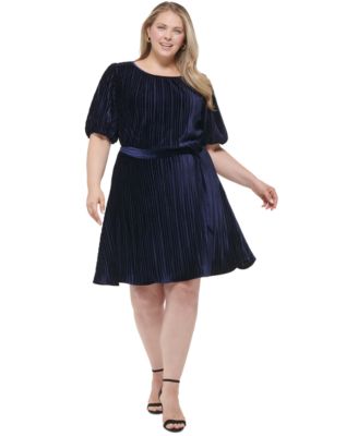 Dkny shops navy pleated dress