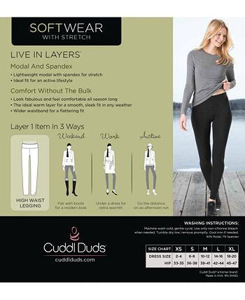 Cuddl Duds Plus Size Softwear with Stretch High-Waist Leggings - Macy's