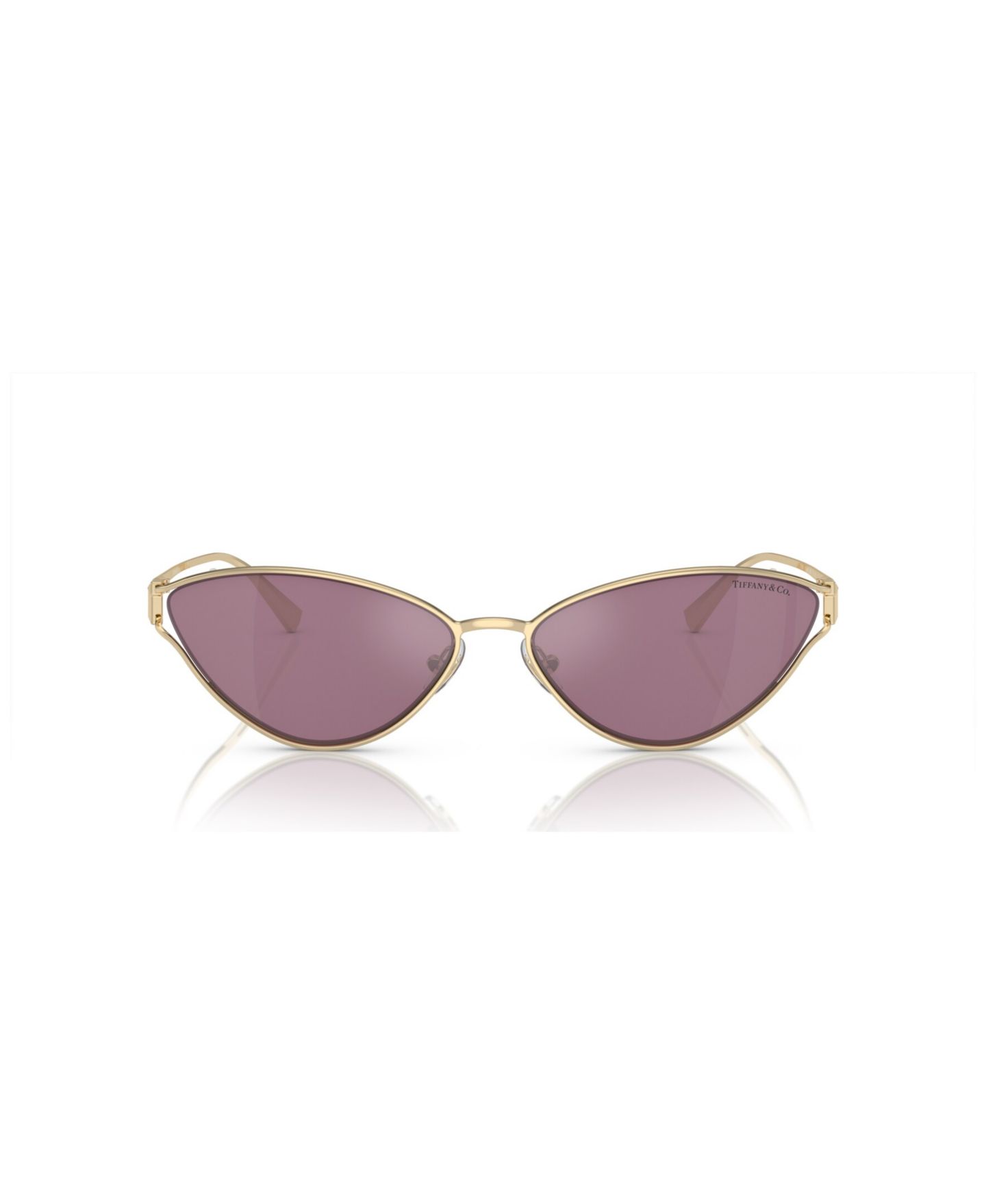 Женские солнцезащитные очки Tiffany & Co. Sunglasses, Gradient TF3095, цвет: Бледный золотой — фото 2