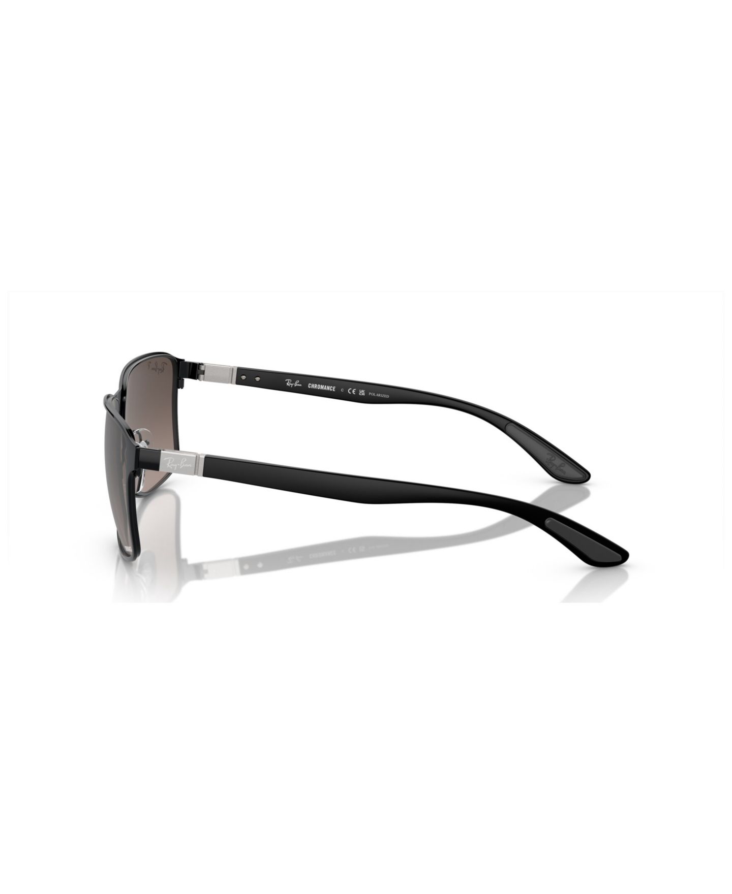 Солнцезащитные очки Ray-Ban Unisex Polarized Sunglasses, Mirror Gradient Polar RB3721CH, цвет: Чёрный — фото 4