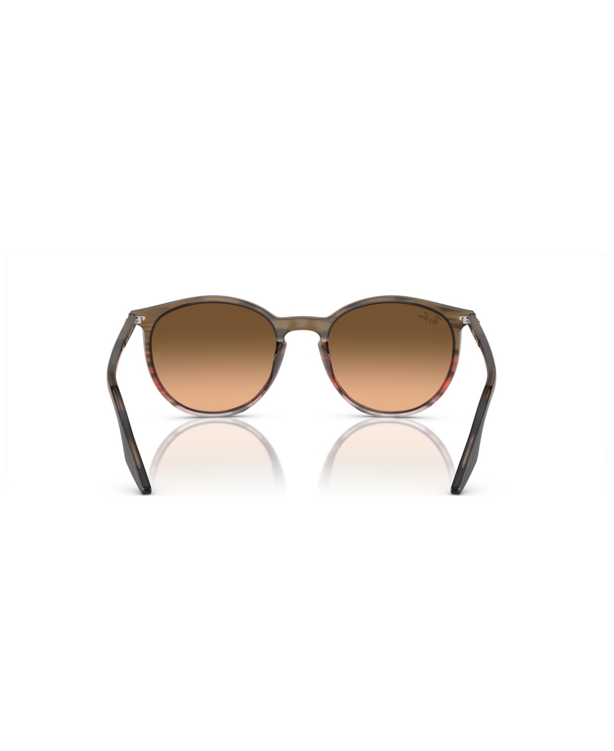 Ray Ban Rb2204 Sunglasses Striped Brown Frame Pink Lenses 54-20 In Striped Brown  Red