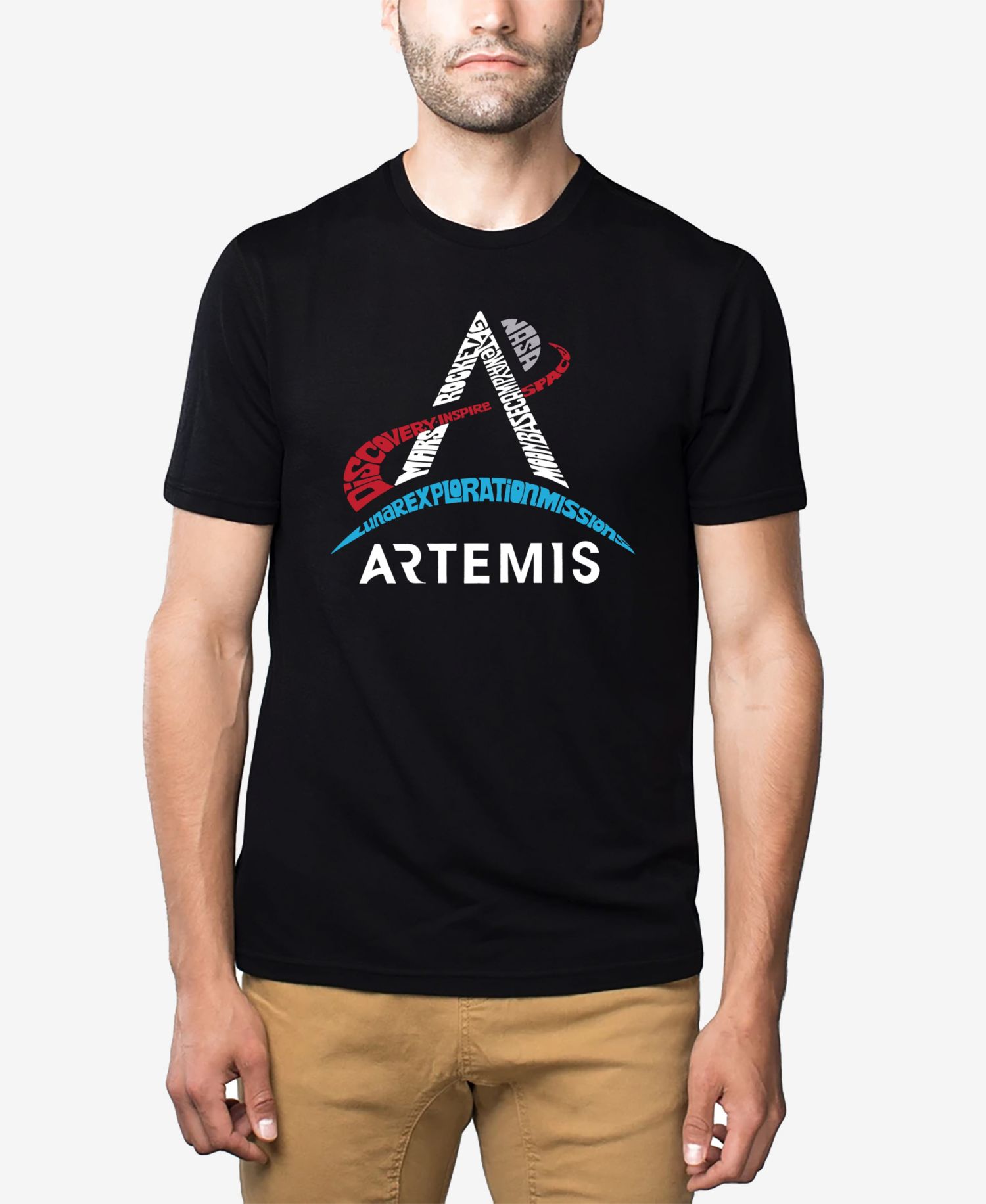 Men's Cotton/Poly Blend Word Art T-shirt - NASA Artemis