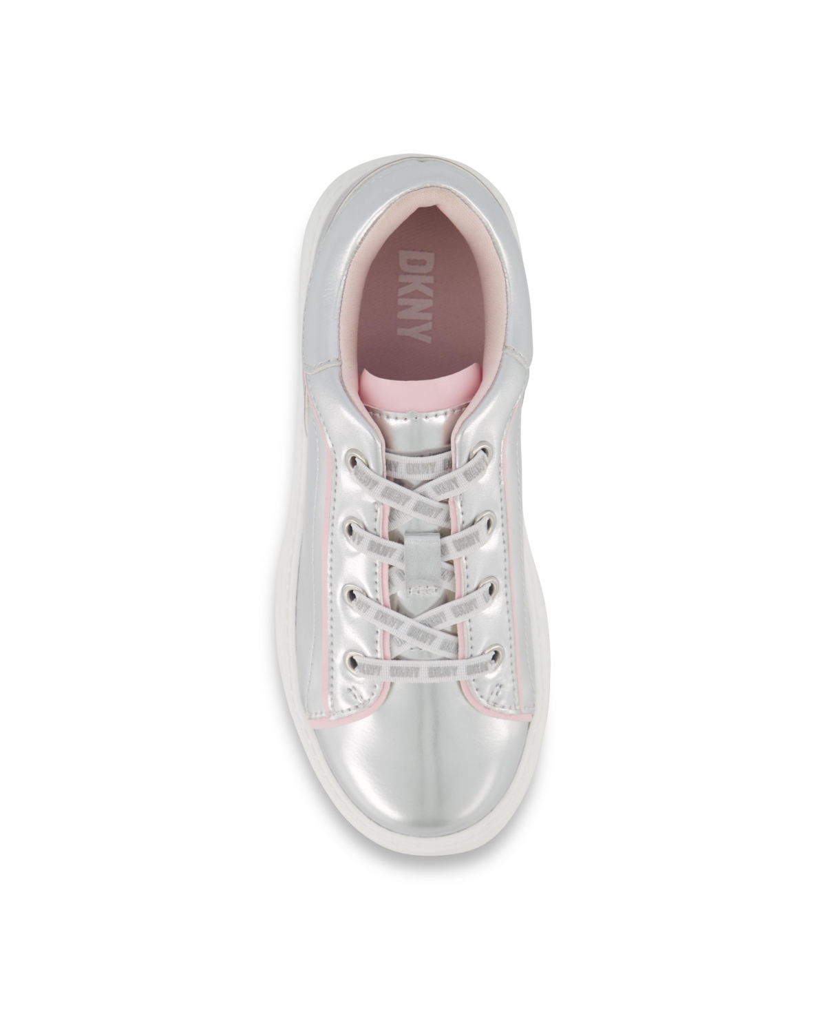Dkny Little And Big Girls Brooke Glitter Lace Up Sneaker