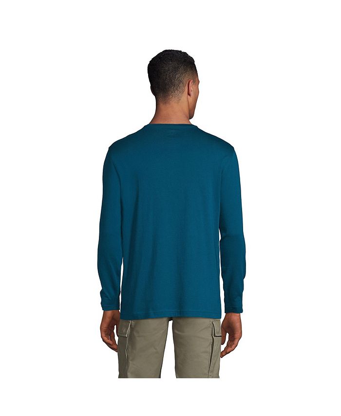 Lands' End Men's Long Sleeve Cotton Supima Henley Macy's