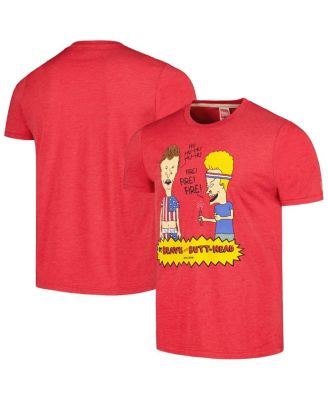 Men's and Women's Red Beavis and Butt-Head  Tri-Blend T-shirt