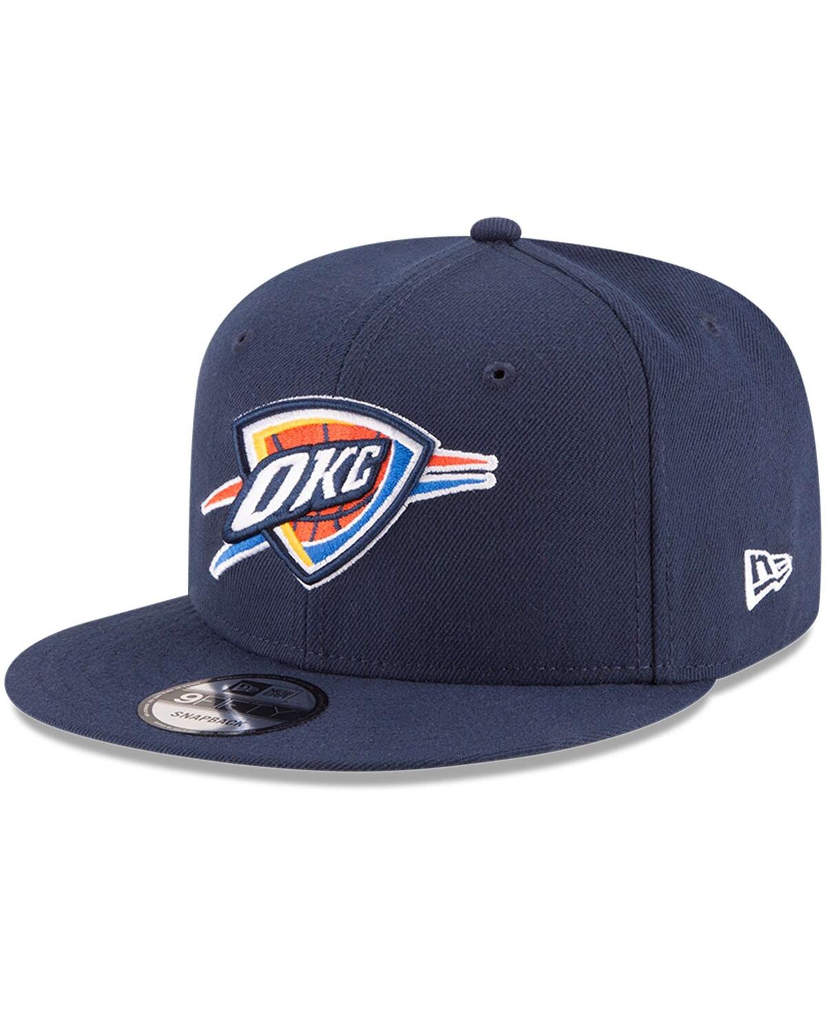 New Era Men's  Navy Oklahoma City Thunder Official Team Color 9fifty Adjustable Snapback Hat In Navy