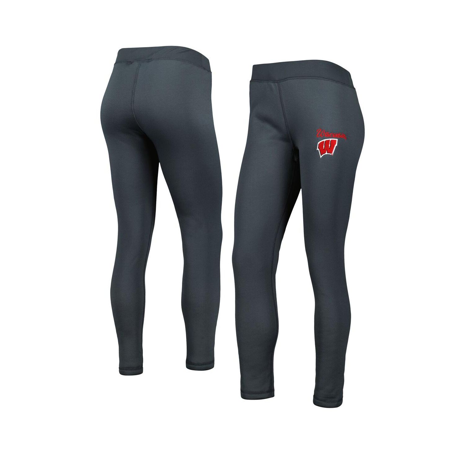 Women's Charcoal Wisconsin Badgers Upbeat Sherpa Leggings