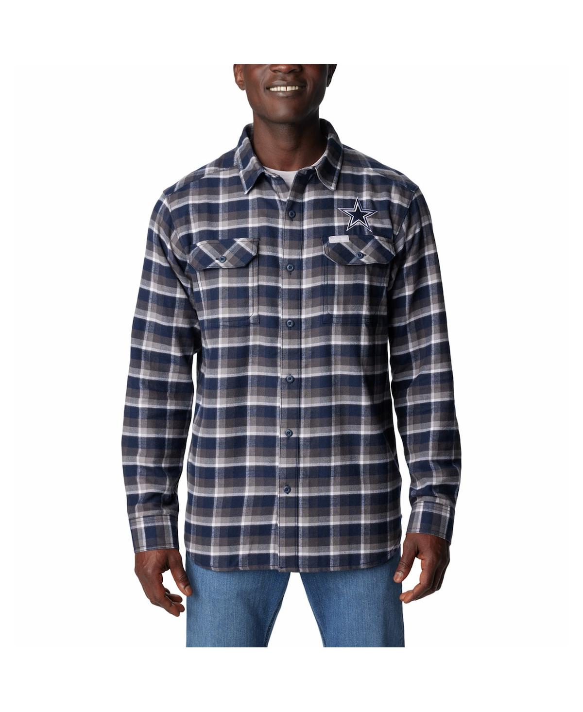Shop Columbia Men's  Navy Dallas Cowboys Flare Gun Flannel Button-up Shirt