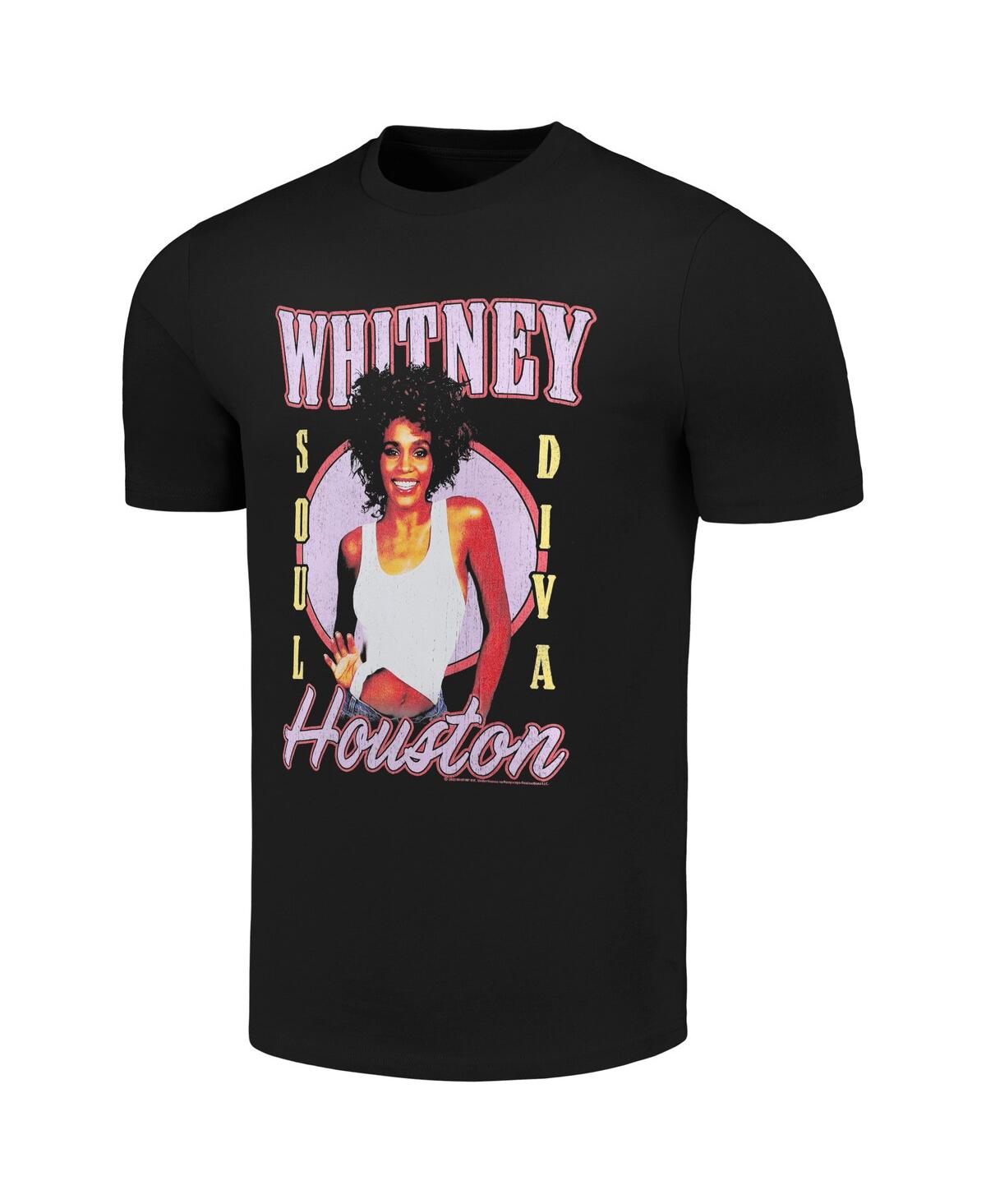 Shop American Classics Men's Black Whitney Houston Soul Diva T-shirt