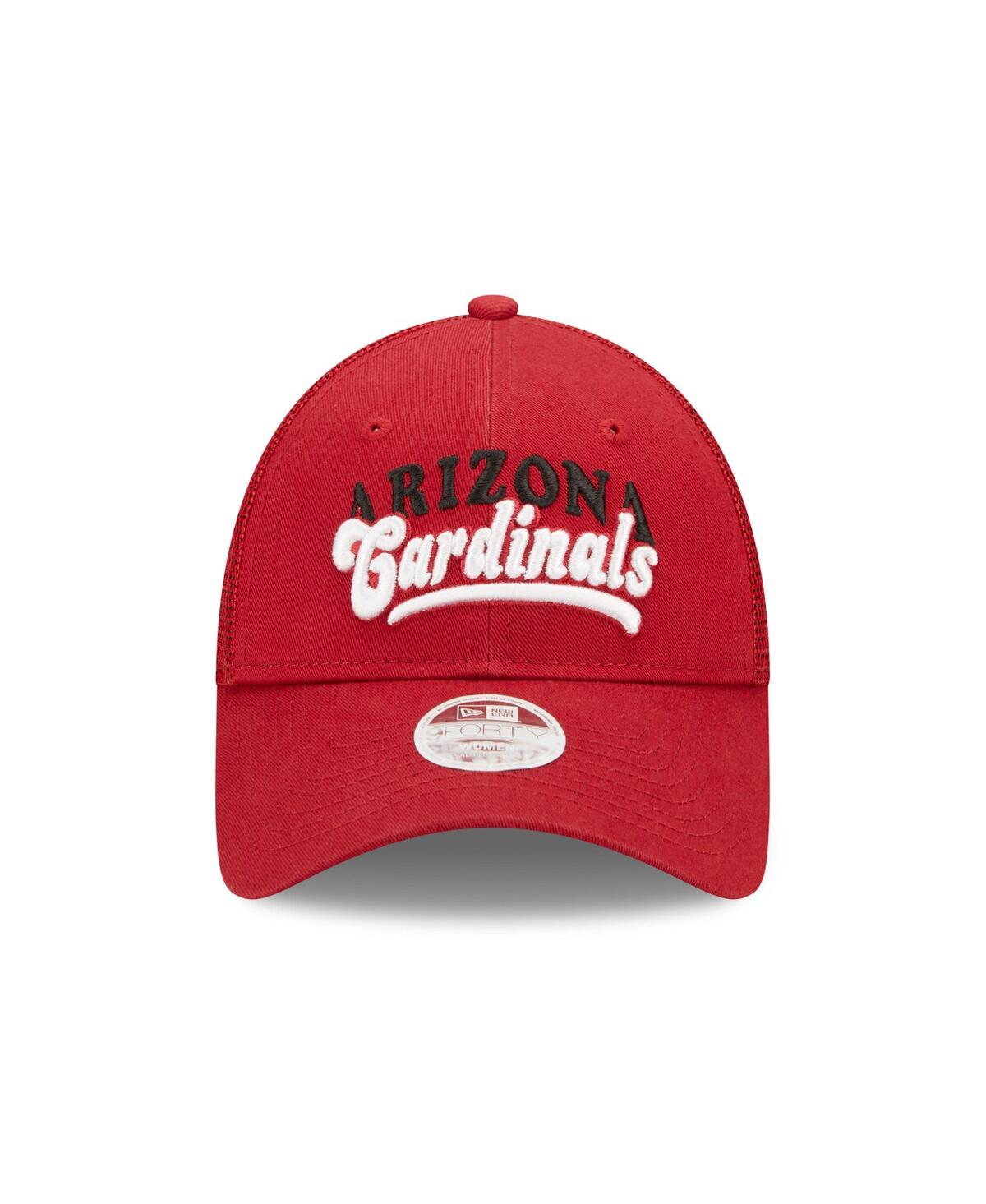 Shop New Era Women's  Cardinal Arizona Cardinals Team Trucker 9forty Snapback Hat