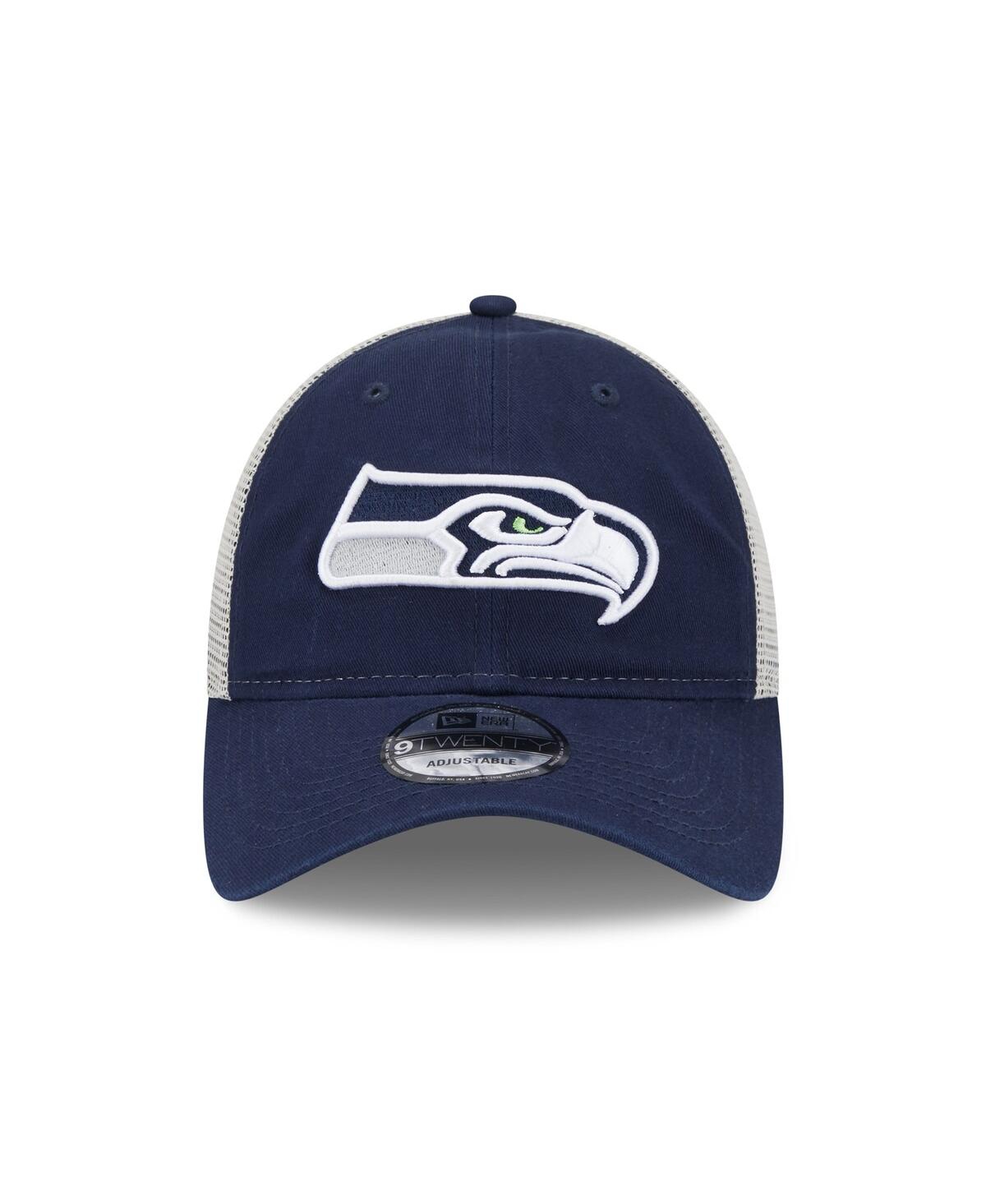 Men's New Era Natural Seattle Seahawks Loyal 9TWENTY Trucker Snapback Hat - Natural