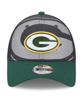 Preschool Boys and Girls Graphite, Green Green Bay Packers Reflect 9FORTY Adjustable Hat