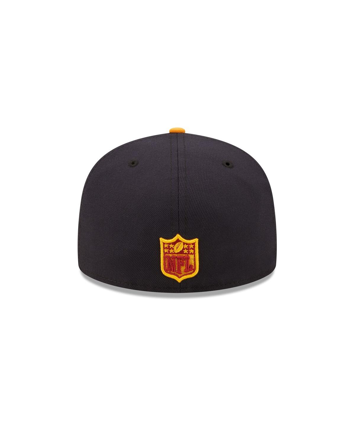 Shop New Era Men's  Navy, Gold Cleveland Browns 60th Anniversary 59fifty Fitted Hat In Navy,gold