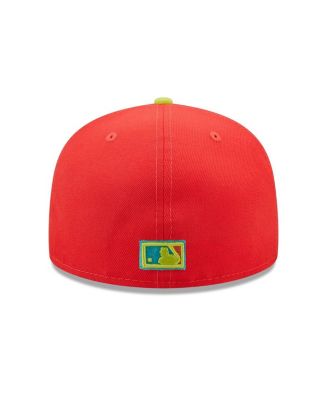 Men's Red, Neon Green Los Angeles Dodgers 1978 World Series Lava Highlighter Combo 59FIFTY Fitted Hat