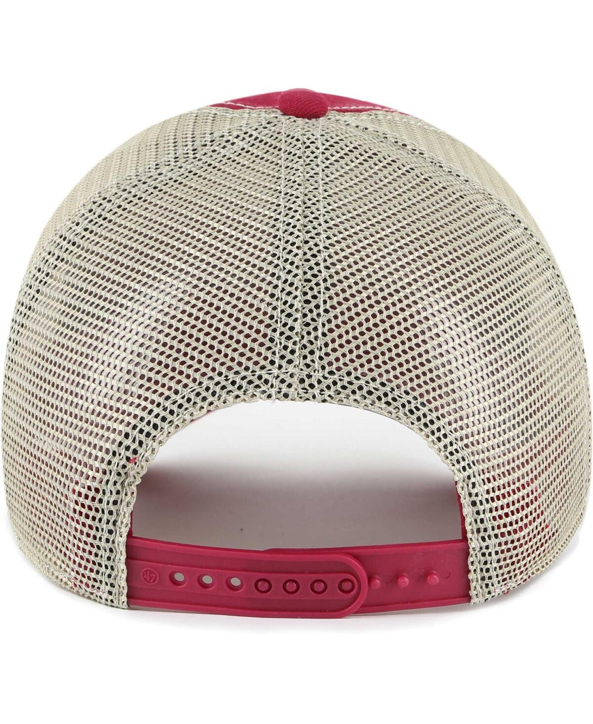 Men's '47 Brand Natural Arizona Cardinals Notch Trucker Clean Up Adjustable Hat - Natural