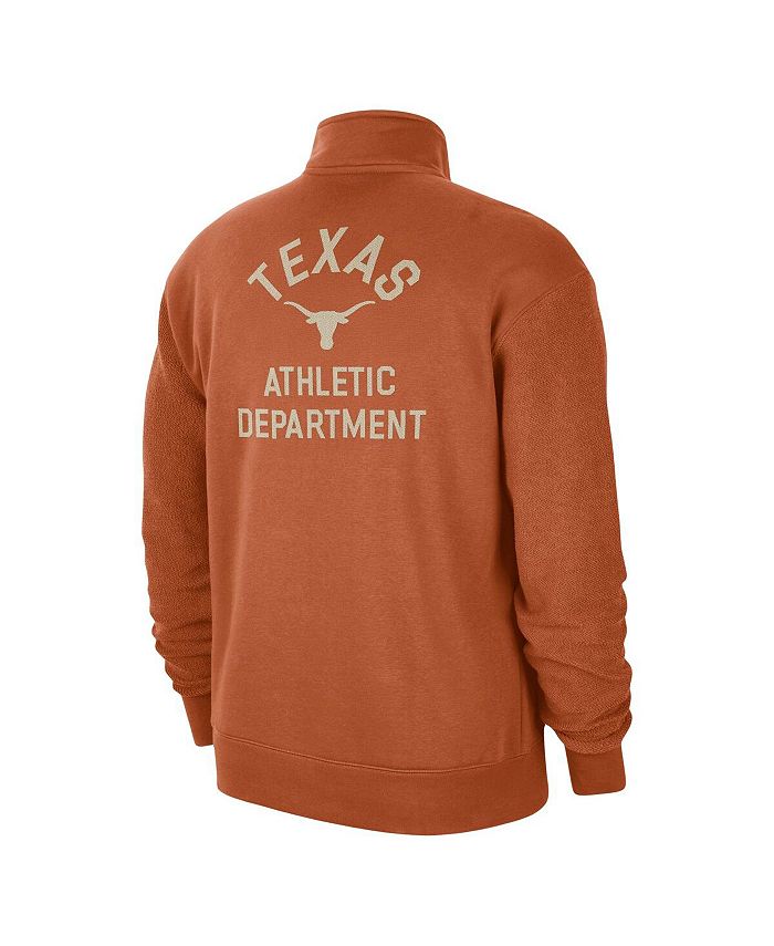 Yellow Lamb Boys Game Day Quarter Zip Sweater - Texas Dark Orange