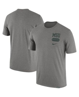 Men's  Heather Gray Michigan State Spartans Campus Letterman Tri-Blend T-shirt