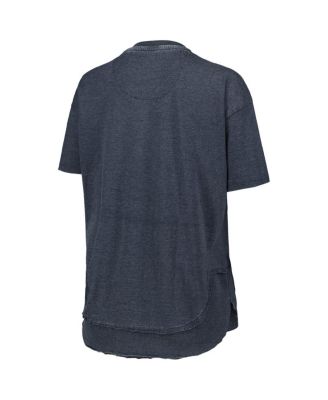 Women's Heathered Navy Penn State Nittany Lions Arch Poncho T-shirt