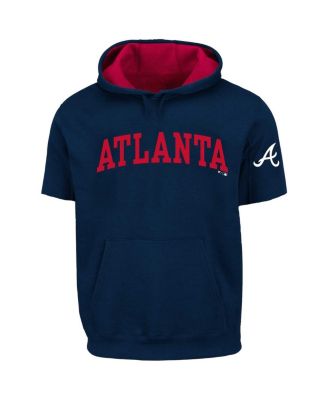 Men's Atlanta Braves Navy Big & Tall Jersey Short Sleeve Pullover