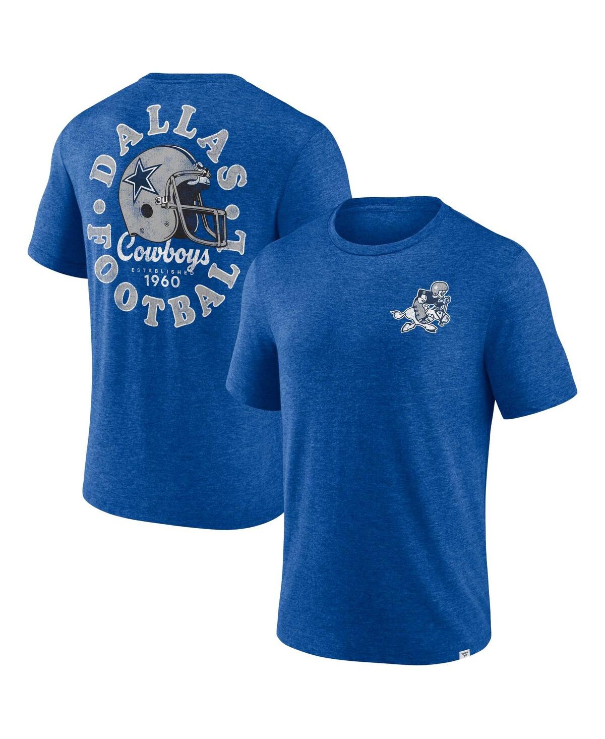 Shop Profile Men's  Royal Dallas Cowboys Big And Tall Two-hit Throwback T-shirt