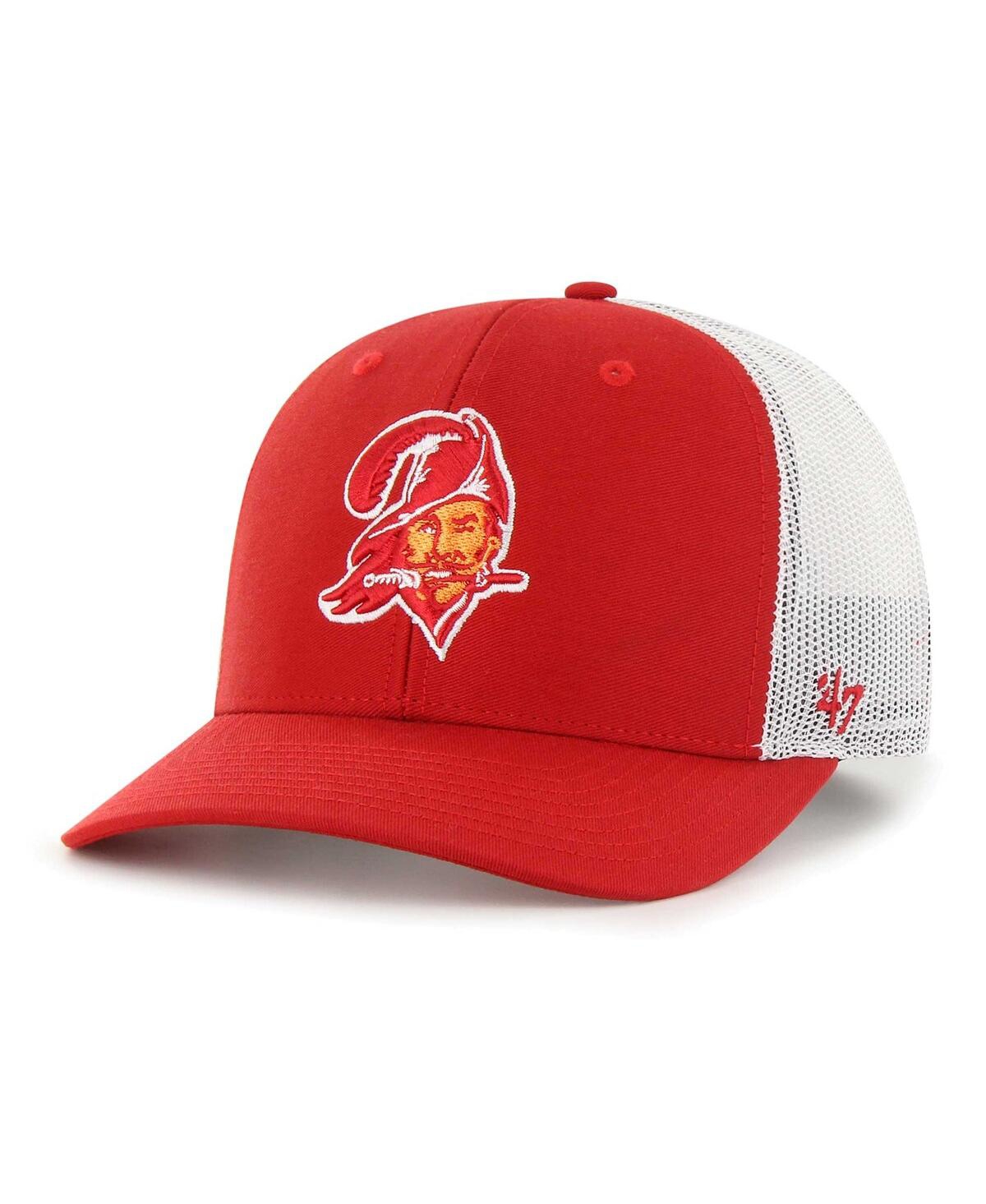 47 Brand Men's ' Red Tampa Bay Buccaneers Adjustable Trucker Hat