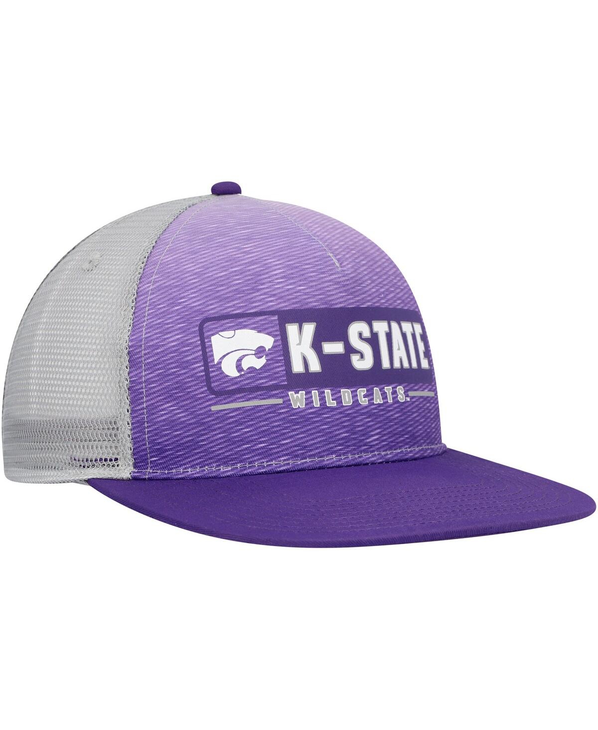 Colosseum Men's  Purple, Gray Kansas State Wildcats Snapback Hat In Purple,gray