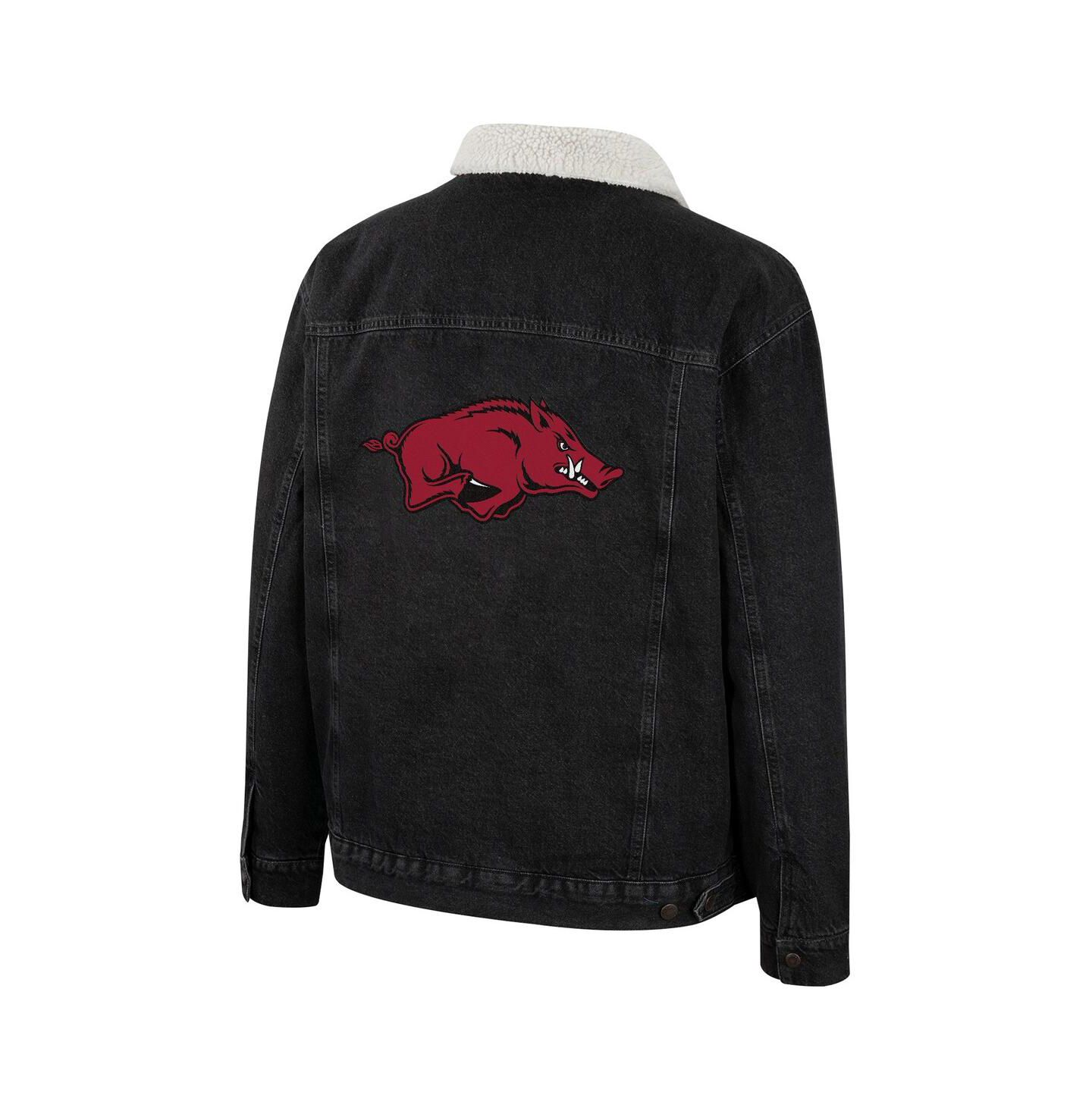 Мужская куртка Colosseum x Wrangler Charcoal Arkansas Razorbacks Western Button-Up Denim — фото 4