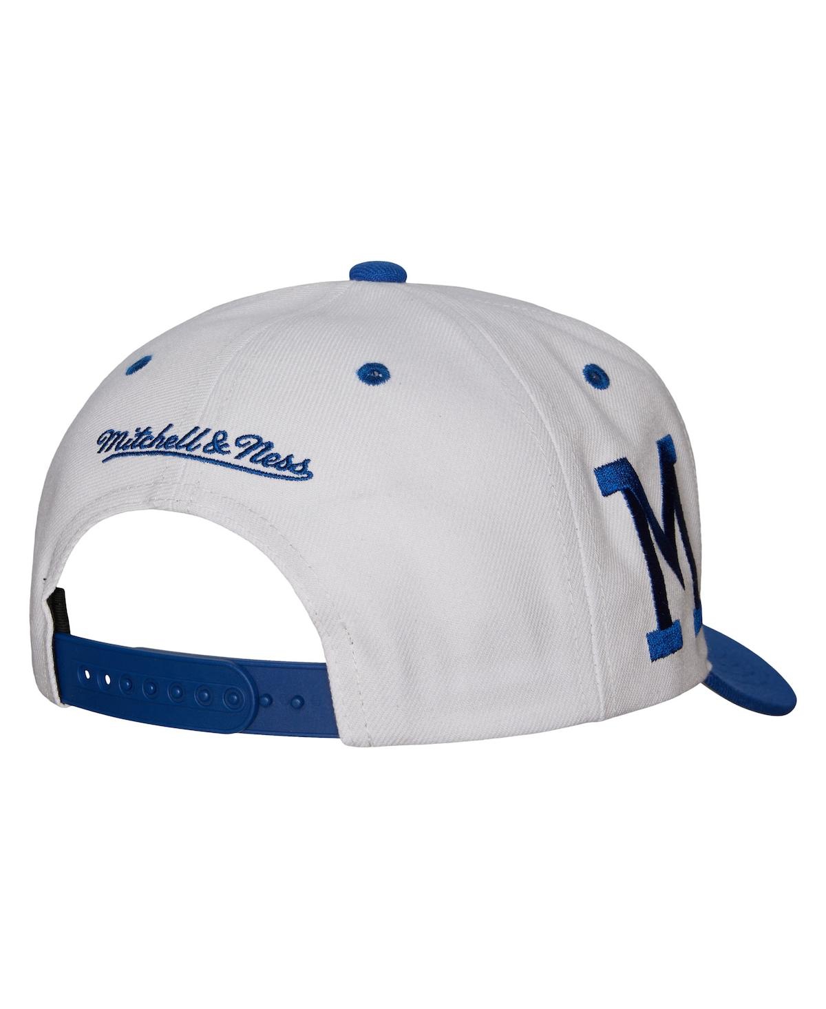 Mitchell & Ness Men's  White Milwaukee Brewers Cooperstown Collection Pro Crown Snapback Hat In White
