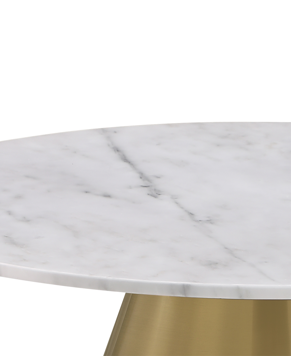 Best Master Furniture Jacobsen Marble Round End Table