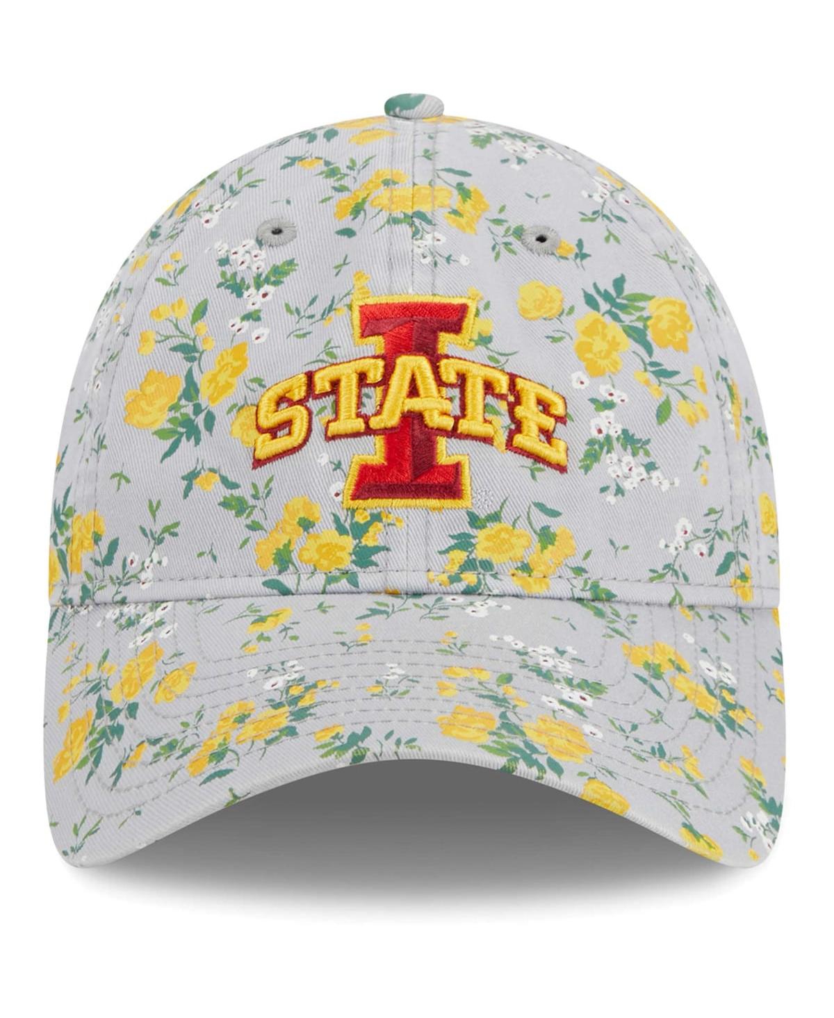 Shop New Era Women's  Gray Iowa State Cyclones Bouquet 9twenty Adjustable Hat