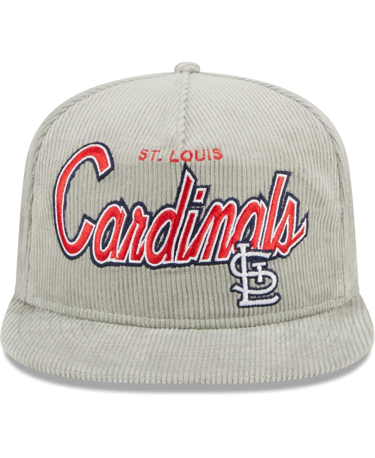 Shop New Era Men's  Gray St. Louis Cardinals Corduroy Golfer Adjustable Hat