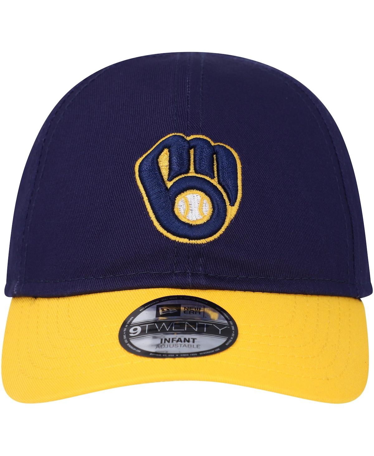 New Era Infant Boys And Girls  Navy Milwaukee Brewers Team Color My First 9twenty Flex Hat In Navy