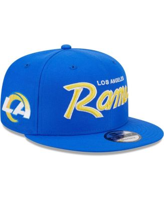 New Era Men's Royal Los Angeles Rams Main Script 9FIFTY Snapback Hat ...