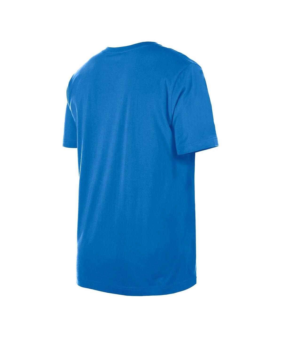 Shop New Era Men's  Blue Detroit Lions Team Logo T-shirt