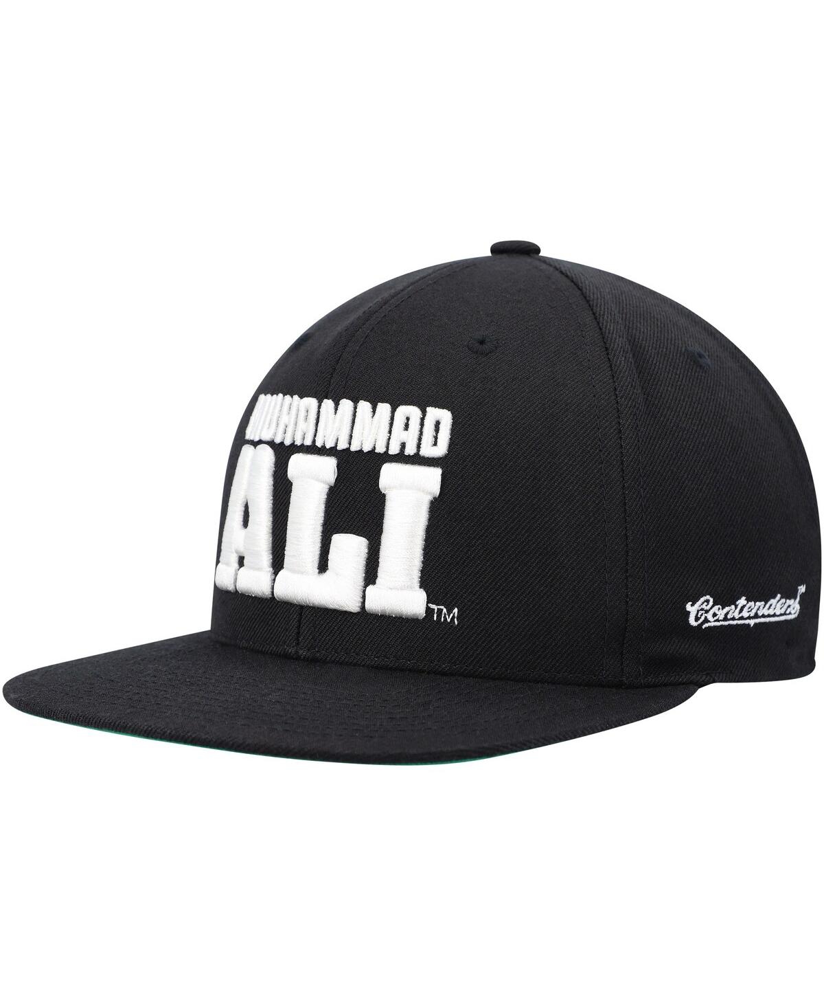 Shop Contenders Clothing Men's And Women's  Black Muhammad Ali Snapback Hat