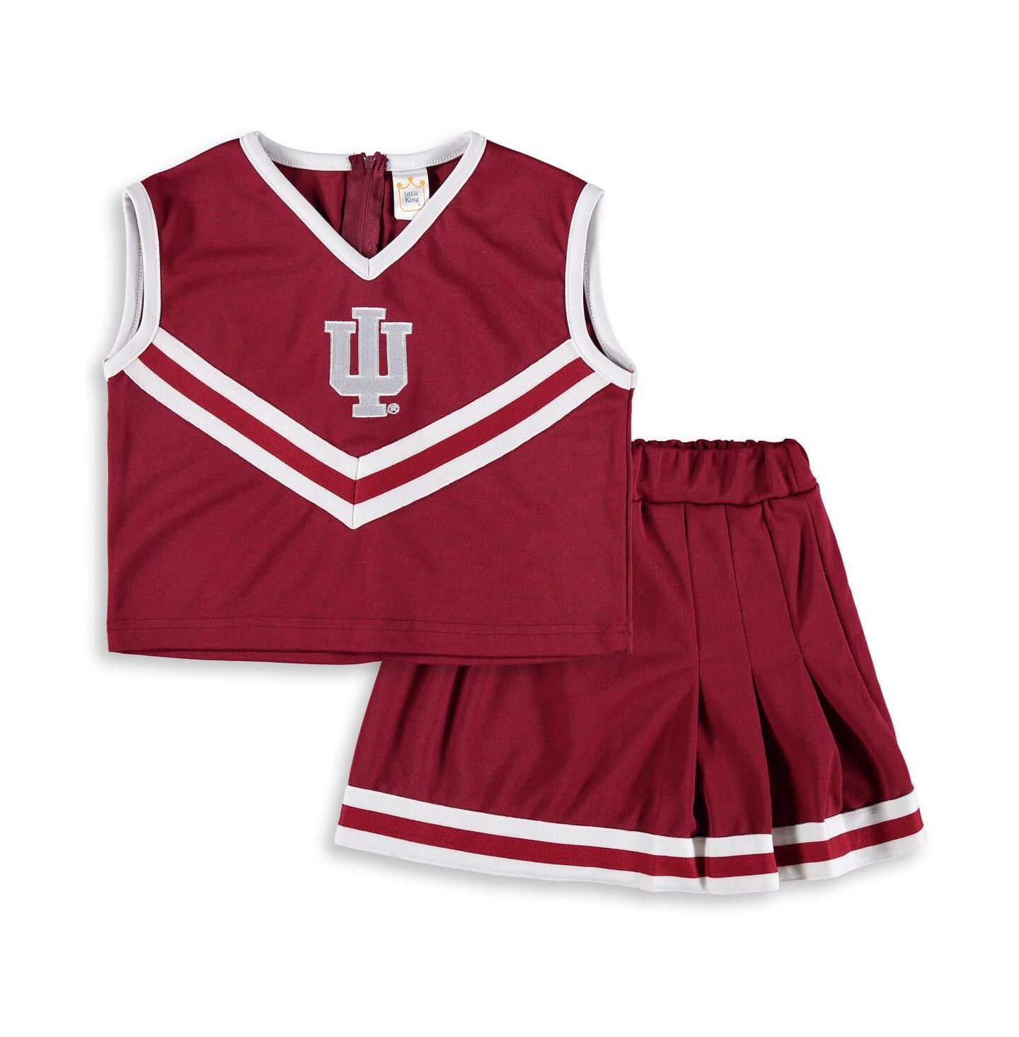 Little King Apparel Big Girls Crimson Indiana Hoosiers Two-Piece Cheer Set — фото 2