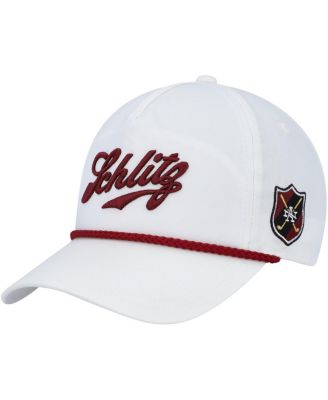 Men's White Schlitz Rope Snapback Hat
