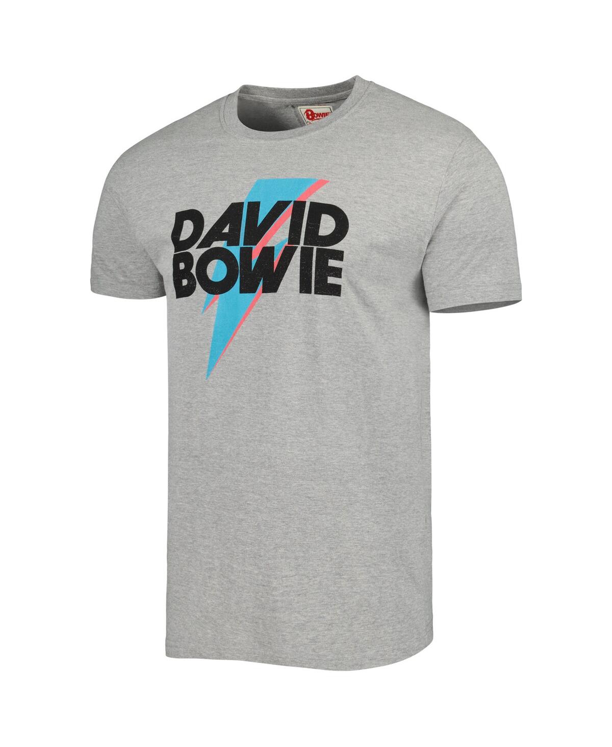 Shop American Needle Men's And Women's  Heather Gray David Bowie Brass Tacks T-shirt