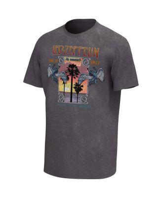 Men's Charcoal Led Zeppelin In Concert Washed Graphic T-shirt
