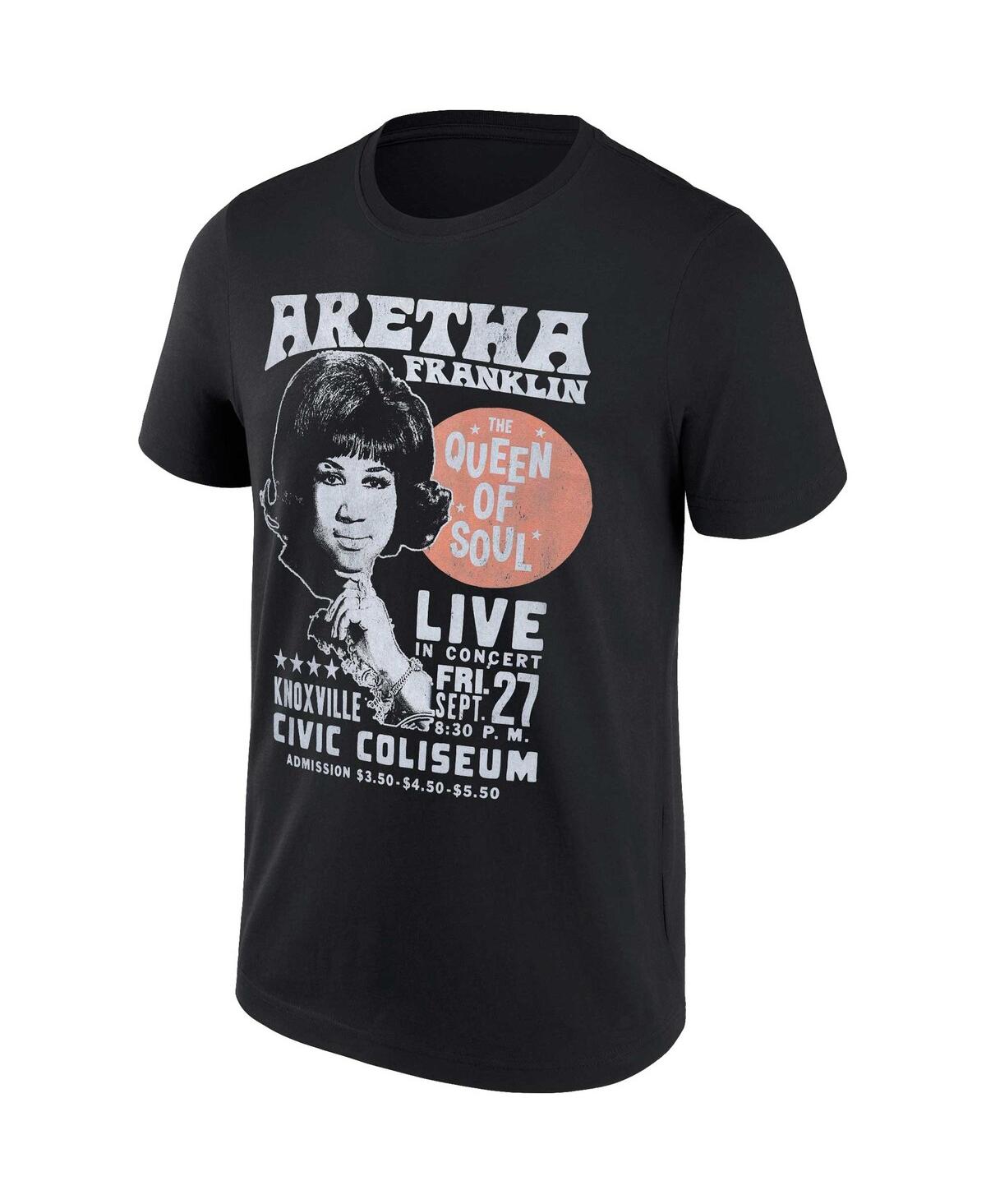 Philcos Men's Black Aretha Franklin Graphic T-shirt In Black