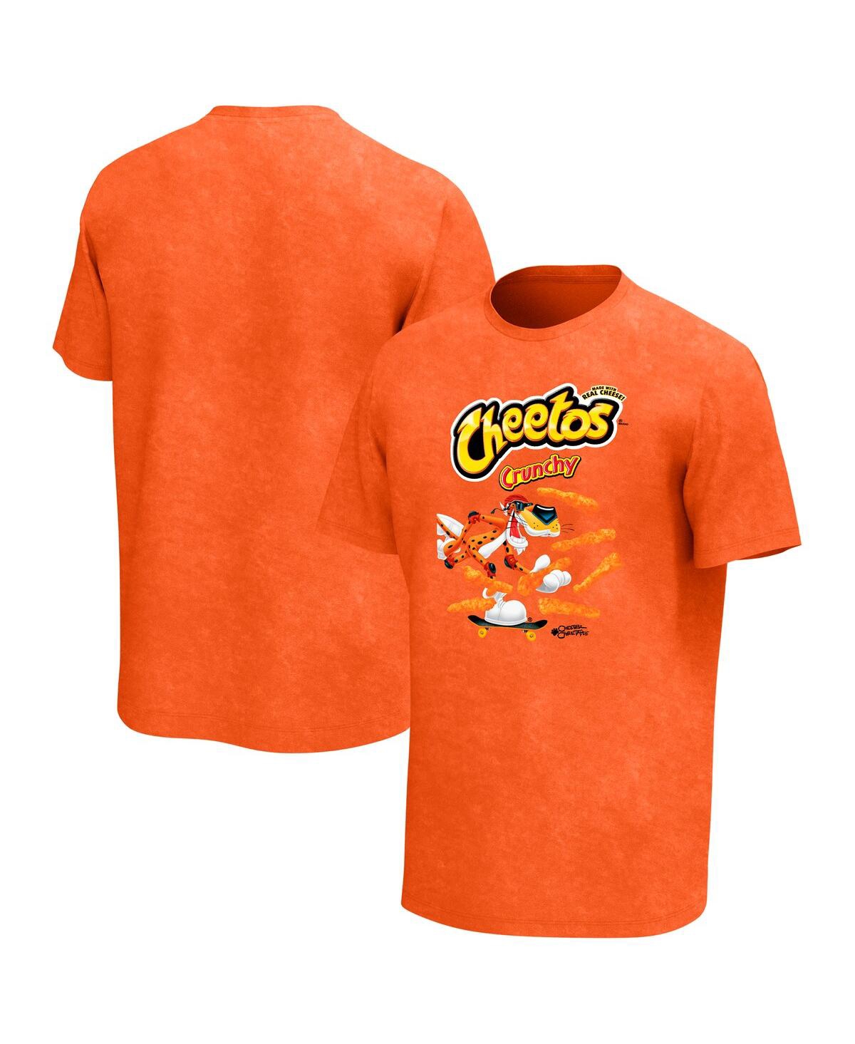 Men's Orange Cheetos Crunchy Washed T-shirt - Orange