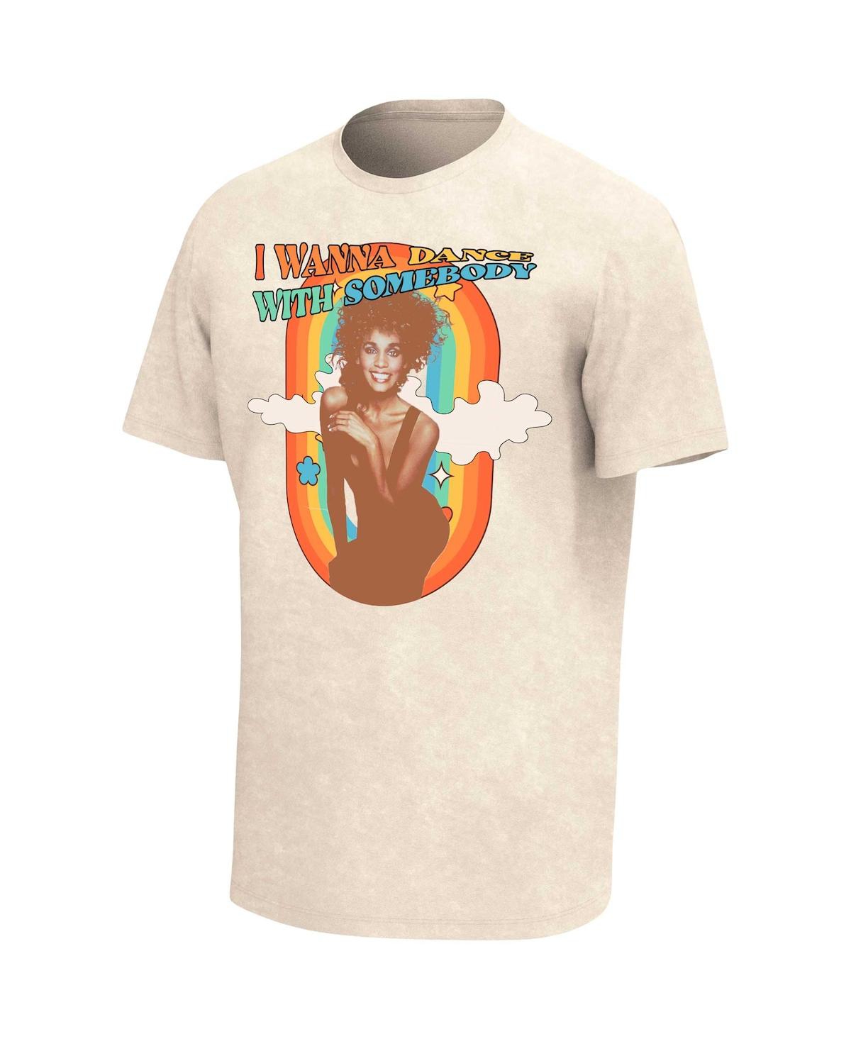 Shop Philcos Men's Oatmeal Whitney Houston Dance With Somebody Washed T-shirt