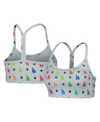 Women's Gray Los Angeles Dodgers TLC Rainbow Bra