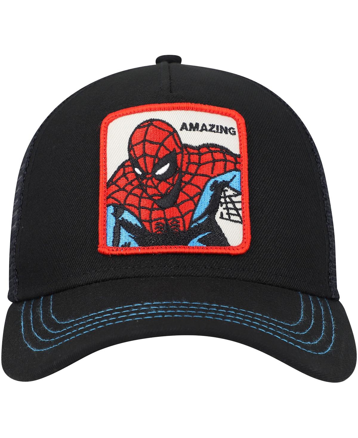 Shop Lids Men's Black Spider-man Retro A-frame Snapback Hat