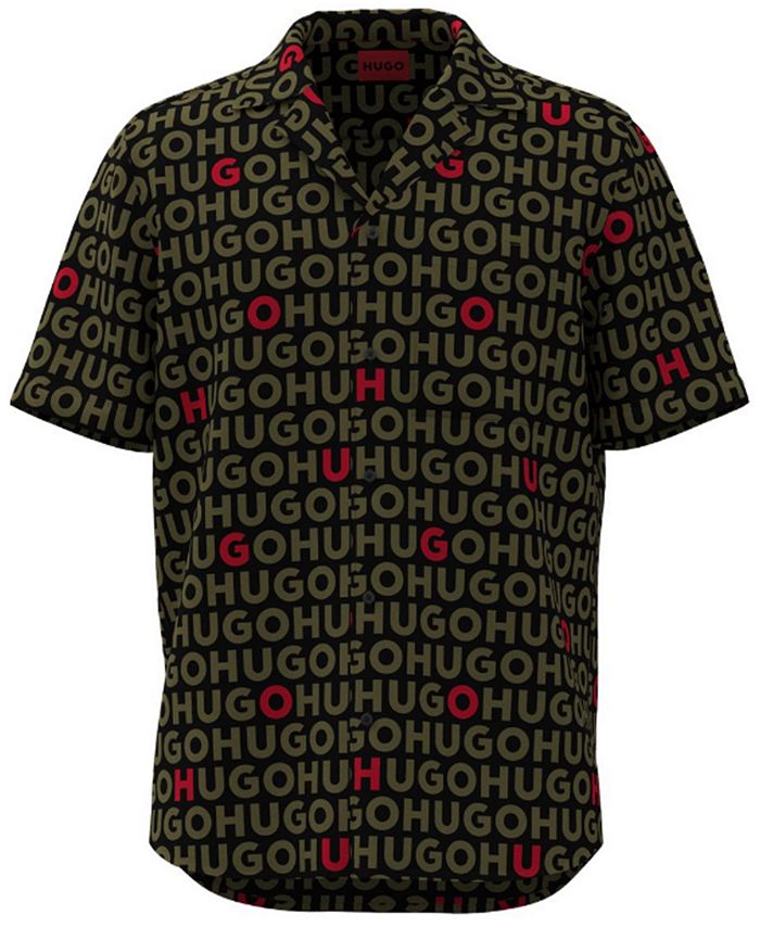 HUGO Men's Ellino Logo Shirt - Macy's