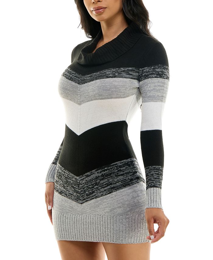 BCX Juniors' Chevron-Print Sweater Dress - Macy's