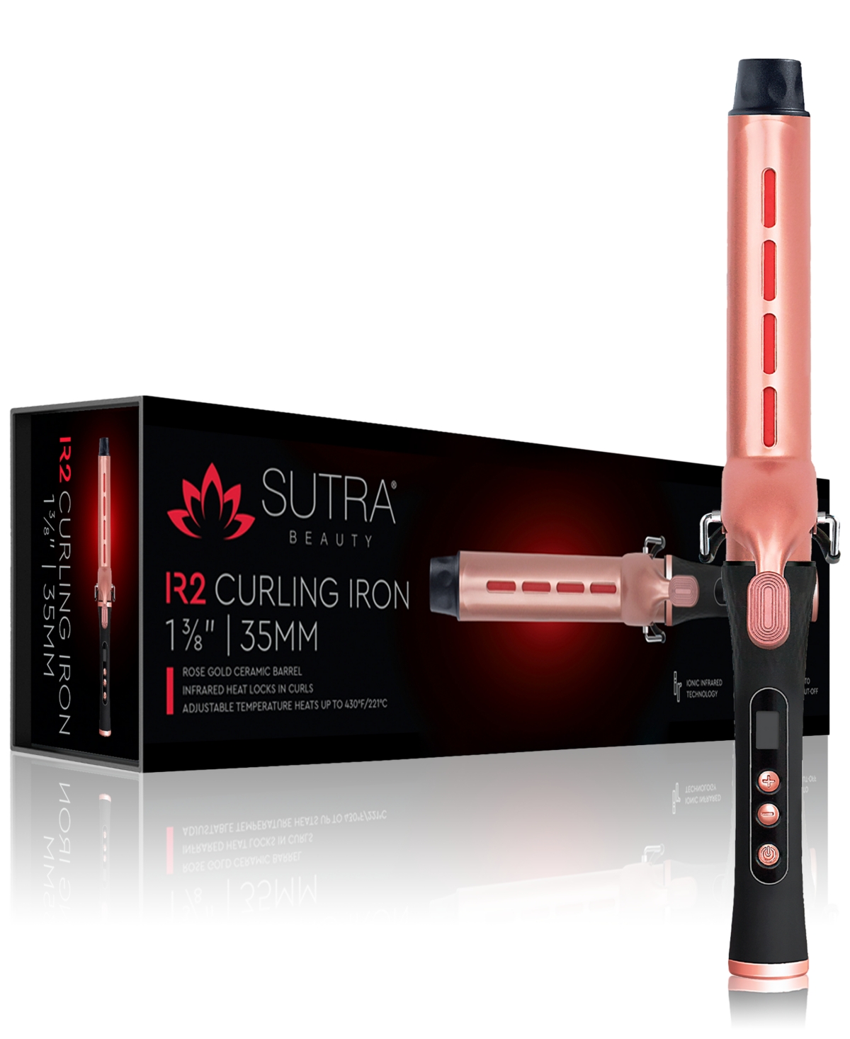 Shop Sutra Beauty Ir2 Infrared Curling Iron In Black And Rose Gold