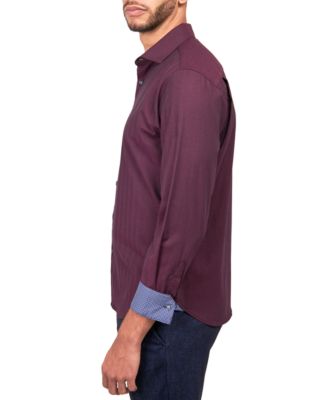 Men's Solid Herringbone Shirt