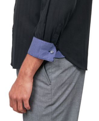 Men's Solid Herringbone Shirt