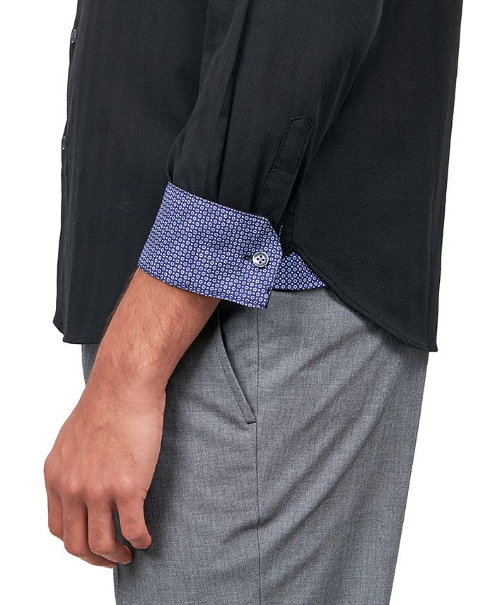 Knightsbridge Neckwear Pour des hommes V rifi Soie Attacher - Bleu